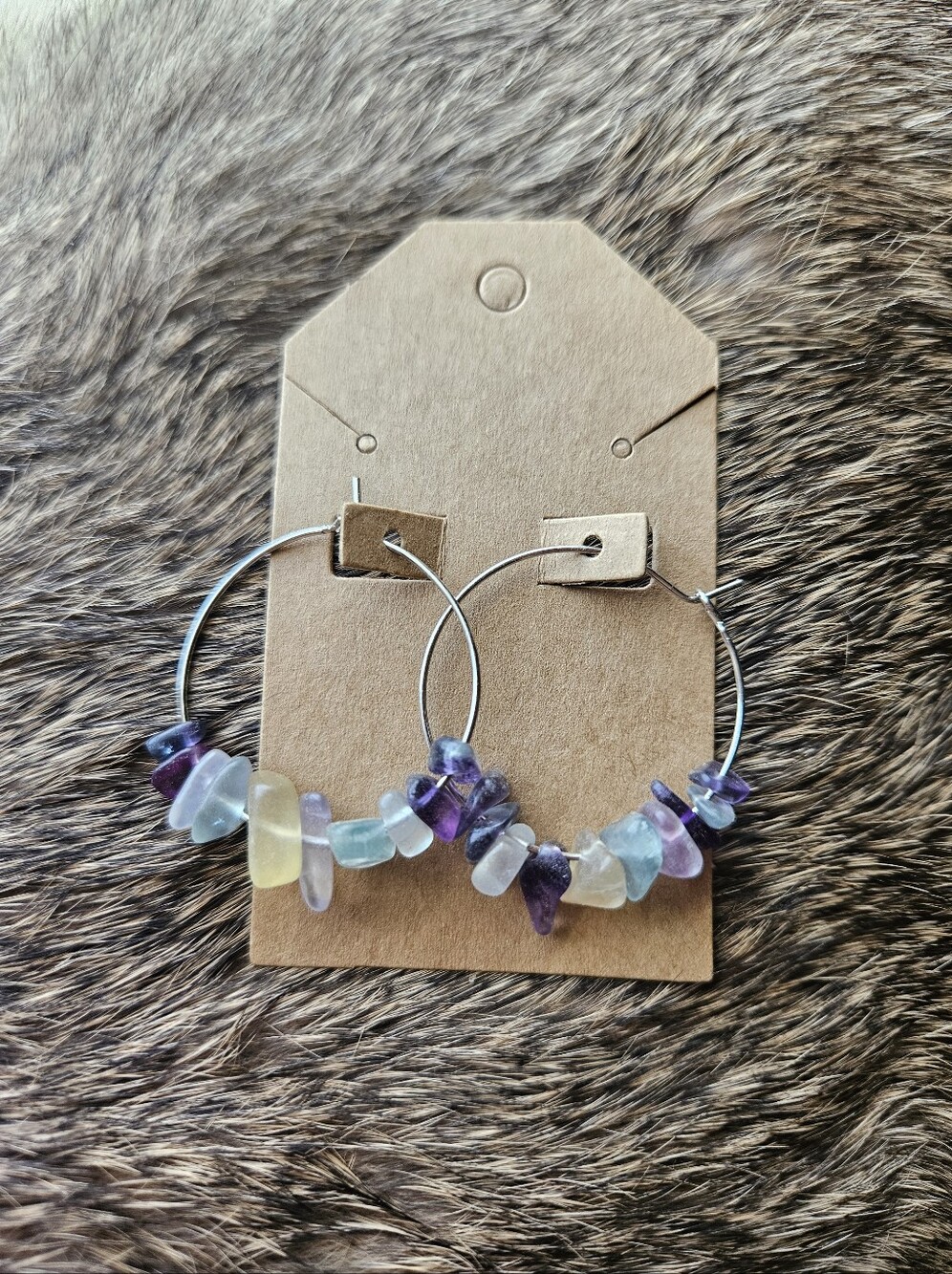 Fluorite Hoops 💫 Handmade